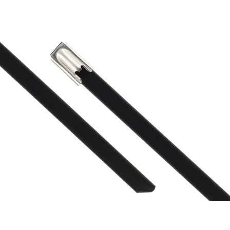 Secure Cable Ties 27-inch Coated 316 Stainless Steel UV-Resistant Standard Cable Ties - Pack of 100
