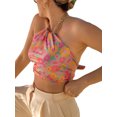 thumbnail image 1 of Women’s Flower Backless Bandage Exposed Navel Chain Halter Camisole, 1 of 7