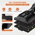 thumbnail image 5 of SKYSHALO Heat Press Machine, 15x15in / 38x38cm, Clamshell Sublimation Transfer Printer with Teflon Coated, Digital Precise Heat Control, Silica-Gel Sponge Powerpress for T-Shirt Bag Pad, Black, 5 of 9