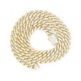 thumbnail image 6 of 10.70 Ct Lab Created Moissanite Diamond 8MM Width Cuban Link Chain Necklace In 14k Yellow Gold Over Sterling Silver 24" Length(Color G-H,Clarity VVS1), 6 of 6