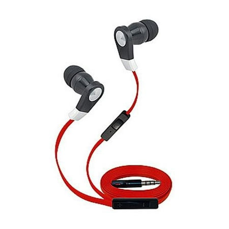 Super High Clarity 3.5mm Stereo Earbuds/ Headphone for Xperia 10 Plus, Xperia 10, L3, Alcatel 3L, 3 (2019), 1s, 1x (2019) (Red) - w/ Mic & Volume Control + MND