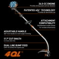 thumbnail image 3 of SENIX 17.7" 26.5cc 4-Cycle Gas Weed Eater, 11.3lb Curved Shaft Handle Adjustable String Trimmer Weed Wacker, GTC4QL-L, 3 of 16