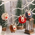 thumbnail image 4 of Christmas Fawn Fur Ball Pendant New Elk Felt Hanging Deer Pendant Xmas Tree Decorative Hanging Wooden Elk Party Decor Christmas, 4 of 5