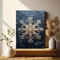 thumbnail image 6 of Qisvanset 12x16 Inch Framed Canvas Wall Art Snowflake Crystal Pattern Winter Home Ready To Hang Wall Decor, 6 of 8
