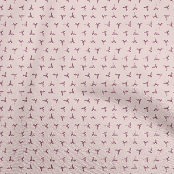oneOone Rayon Light Pink Fabric Woodpecker Fabric For Sewing Printed Craft Fabric By The Yard 56 Inch Wide