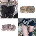 thumbnail image 3 of Western For Rhinestone Belt Crystal Studded Luxury Pin Buckle Belt For Skirt Jea125cm, 3 of 5