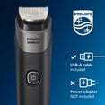 thumbnail image 2 of Norelco Philips Multigroom Series 5000, All-in-One Trimmer and Hair Clipper, 18-Piece Men's Grooming Kit for Beard, Face, Nose, Ear and Intimate Areas, Toiletry Bag, No Blade Oil Needed, MG5970/49, 2 of 7