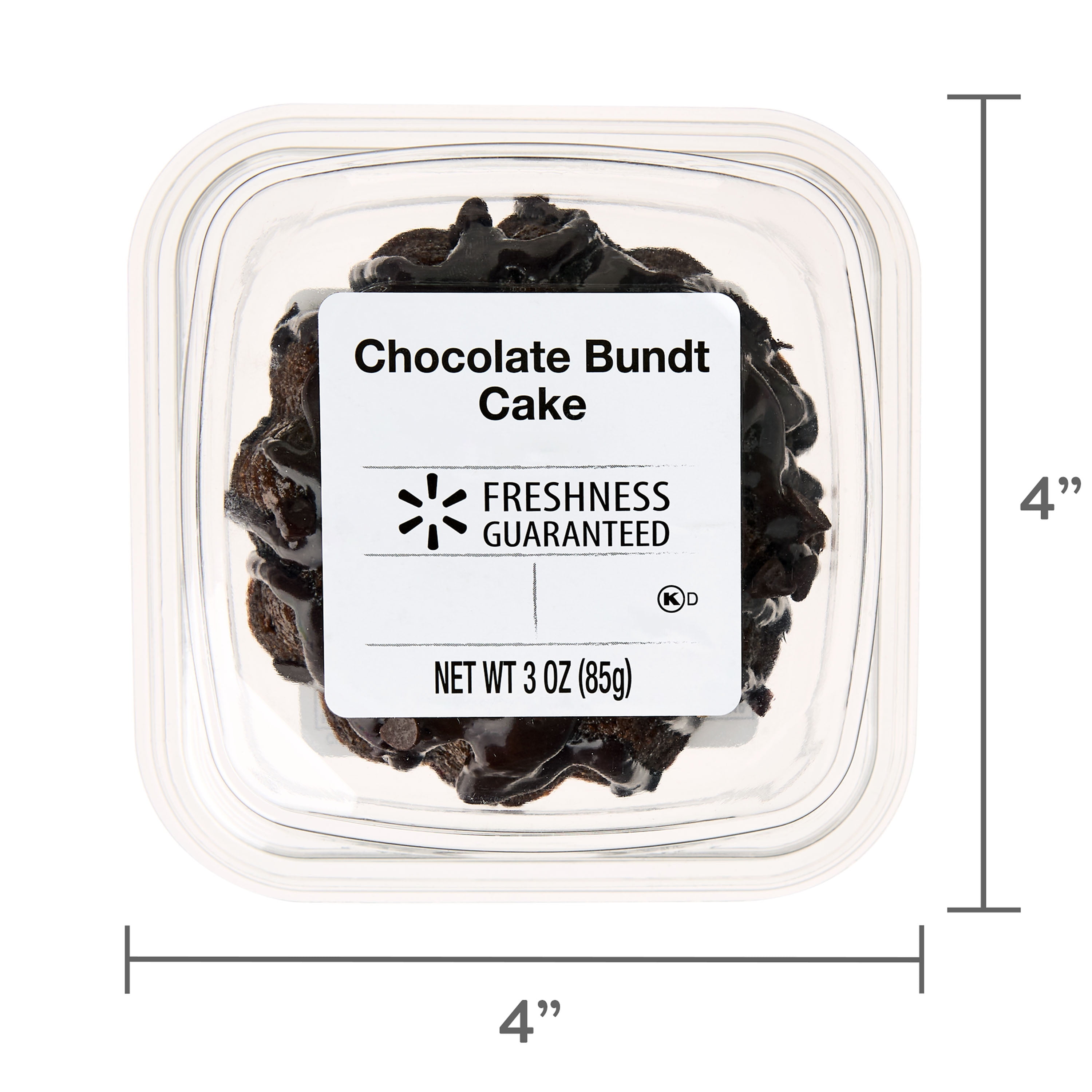 Freshness Guaranteed Mini Chocolate Bundt Cake 3oz, Baked to Perfection