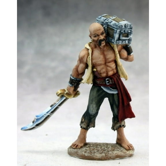 Hajad Torgan Pirate with Loot Miniature 25mm Heroic Scale Dark Heaven Legends Reaper Miniatures