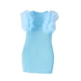 thumbnail image 1 of LUOGENLI Robe Été 2024 Sans Manches Col Rond Bébé Style Princesse Mode Décontractée Jupe Droite pour Filles Longueur Midi Grande Taille Bleu Ciel 5-6 Ans, 1 of 7