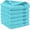 Aqua, variant on Mocassi Turkish Cotton Washcloth Set, 6-Pack, 13" x 13", Highly Absorbent - Soft Bathroom Towels, Aqua