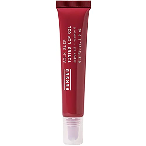 Versed Silk Slip Tinted Lip Oil, Fig Sheer Mauve Berry Lip Tint