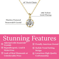 thumbnail image 3 of Cate & Chloe Eden 18k Yellow Gold Plated Pendant Necklace with Swarovski Crystal Gift for Women, 3 of 8