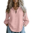 thumbnail image 2 of Endives Womens Tops Tie Up Blouse Casual Top Elegant Loose Ladies Shirts Thin Breathable Tops Spring Summer, 2 of 6