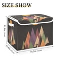 thumbnail image 5 of Yayeee Collapsible Cube Storage Bin with Lid Fabric Closet Decorative Basket with Handles, Abstract Mountain, 5 of 7