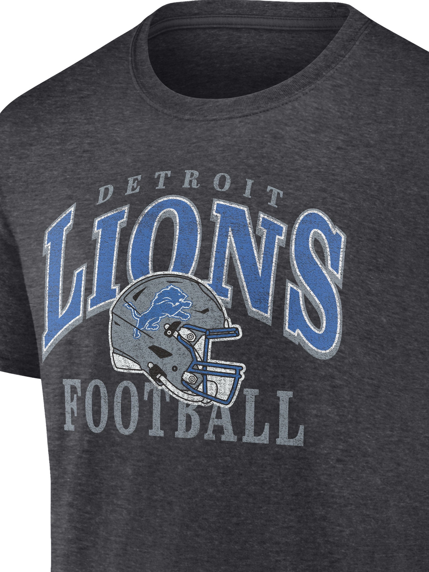 NFL Detroit Lions Men's Cotton Charcoal Heather Short Sleeve T-Shirt