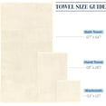 thumbnail image 3 of Elegant Comfort 100% Turkish Cotton Corduroy Ribbed Luxury Bath Towels 6-Piece Set, Premium Feel - Quick Dry, Highly Absorbent, Contains 2 Bath Towels, 2 Hand Towels, and 2 Washcloths, Ivory, 3 of 6