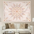 thumbnail image 3 of Gojian Boho Floral Mandala Tapestry Wall Hanging Pink Bohemian Flower Medallion Tapestry Aesthetic Watercolor Hippie Indian Small Tapestries for Bedroom Living Room Dorm Decor, 3 of 6