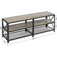 thumbnail image 2 of VASAGLE TV Stand for TV up to 65 Inches TV Table Entertainment Center 3-Tier TV Console Steel Frame Industrial Style for Living Room Greige, 2 of 9