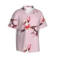 thumbnail image 2 of Japanese Cherry Blossom Sakura Men's 3d Print Casual Button Down Shirts, Novelty Hawaiian Short Sleeves Xl, 2 of 8