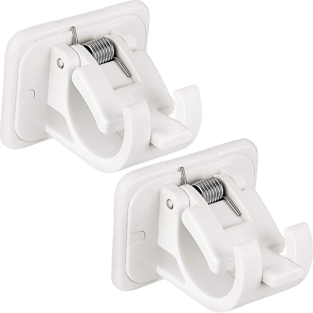 2 soportes autoadhesivos para barra de cortina, ganchos para cortinas, fijación de barra.