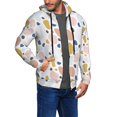 thumbnail image 2 of Kdxio Geometric Spots Print Men Hoodies Casual Hoodies for Men with Zip Pockets Full Zip Long Sleeve Sweatshirt Sports Hooded Jacket-Small, 2 of 5