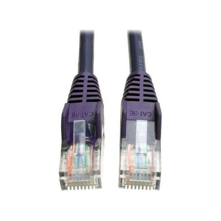 UPC: 0037332187628 | TRIPP LITE N001-005-PU 5 ft. Cat 5/5E Purple Cat5e 350MHz Snagless Molded Patch Cable (RJ45 M/M) – Purple