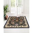 thumbnail image 4 of Rugs.com Neda Collection Rug – 8 Ft Square Navy Blue Low Rug Perfect For Living Rooms, Kitchens, Entryways, 4 of 5