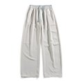 thumbnail image 4 of Aezemi Men Straight Leg Running Pants Fashion Outdoor Elastic Waist Drawstring Workout Long Trousers with Pockets Winter Fall Sports Exercise Trendy Comfy Casual Bottoms L, 4 of 8