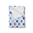 thumbnail image 2 of Watercolor Soft Flannel Fleece Blanket, Vintage Polka Dots Motif with Different Shades on Blue Tones Soft Funky Artwork, Cozy Plush for Indoor and Outdoor Use, 50" x 70", Multicolor, by Ambesonne, 2 of 5