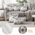thumbnail image 6 of Navy Blue Pumpkin Fall Outdoor Waterproof Pillow Covers, Thanksgiving Maple Leaves Branches Decorative Square Throw Pillowcase Sofa Cushion Sham for Patio/Couch/Chair, 16"x16" 2 Pack, 6 of 8