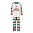 thumbnail image 2 of Elippeo Christmas Family Pajamas Matching Set Letter Print Raglan Sleeve Tops and Elastic Pants Loungewear Soft Sleepwear, 2 of 10