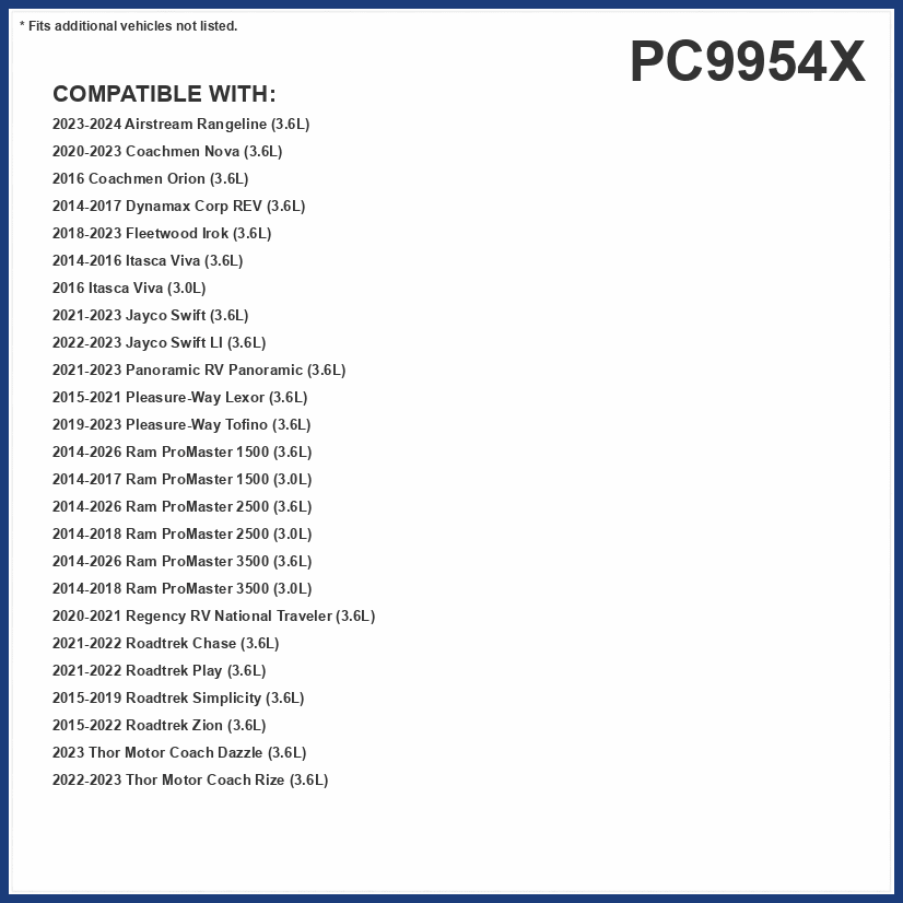 PUREFLOW PC9954X Cabin Air Filter | Fits 2014-2026 Ram ProMaster 2500, ProMaster 1500, ProMaster 3500 3.6L; 2014-2018 ProMaster 2500, ProMaster 3500 3.0L