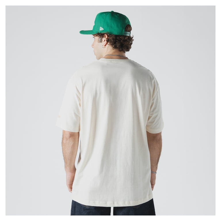 Men's New Era Cream Boston Celtics Oversized City Edition Remix