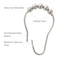 thumbnail image 3 of Amazer Shower Curtain Rings, Set of 12, Rust-Resistant Metal Shower Hooks Ring Shower Rings for Curtain Rolling Shower Curtain Hooks for Bathroom Shower Rod Shower Curtain Hangers - Nickel, 3 of 7