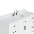 thumbnail image 5 of Ariel Hepburn 60 In. Oval Sink Bathroom Vanity With Carrara White Quartz Countertop 1.5 Edge In White, 5 of 10
