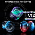thumbnail image 4 of MAGICYOYO V12 Black Green Purple, Finger Spin Yoyo Professional Responsive Yoyo for Kids 8-12, 4 of 5