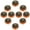 Orange, variant on HDJNal 10 Pcs Vintage Orange Ceramic Door Drawer Handles, 33mm Round Drawer Knobs, Furniture Knobs, Door Knobs, Mushroom Shape Furniture Handles for Cupboards , Dresser , Kitchen, Children's Room
