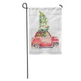 thumbnail image 1 of KDAGR Red Tree Watercolor Christmas Car Hand Vintage Xmas Cartoon Greeting Garden Flag Decorative Flag House Banner 28x40 inch, 1 of 2