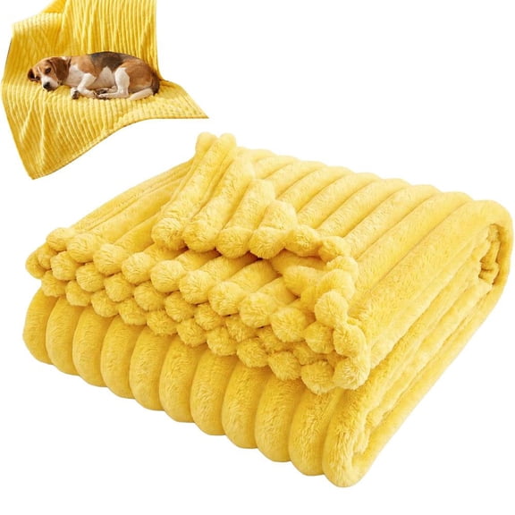 OADUKQ Yellow, Pet Plush Blanket, 27.6 X 39.4 in