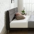 thumbnail image 2 of Zinus Taylor 38" Velvet Upholstered Platform Bed Frame, Charcoal, Queen, 2 of 8