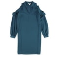 thumbnail image 1 of Vestido camisero bar III para mujer azul mediano, 1 of 2