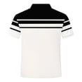 thumbnail image 4 of Men's Short Sleeve T Shirt, Button Down Lapel Collar Casual T Shirt, Soft Breathable Slim Fit Summer Top for Vacation, Travel, Work and Daily Wear Black L, 4 of 5