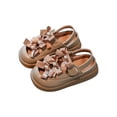 thumbnail image 3 of Viluyesy Girls' Bow and Pearl Half Sandals Princess-Style Casual Summer Sandals for Toddlers and Kids Brown Size 4, 3 of 9