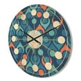 thumbnail image 3 of Designart 'Abstract Retro Drops X' Mid-Century Modern Wood Wall Clock, 3 of 5