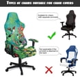 thumbnail image 4 of SEANATIVE 4 Piece Set Gaming Chair Slipcover, Soft Decorative Computer Chair Cover with Armrest Covers Scratch-Proof Office Bedroom Decor, Gamer Accessories, Hummingbird Daisy Flower Green, 4 of 7