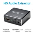 thumbnail image 2 of Extractor de audio HD Máxima compatibilidad Resolución 4K HD+SPDIF+3.5mm AUX Salida estéreo Compatib Tomshoo Negro, 2 of 7