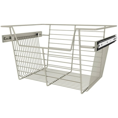 UPC: 0090713031439 | Rev-A-Shelf Cbsl-181410-1 Sidelines 18  Closet Basket For Custom Closet Systems – Nickel