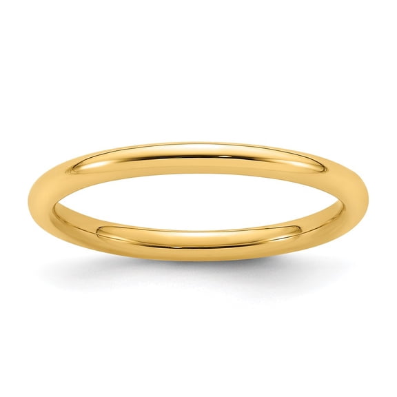 Primal Gold 14 Karat Yellow Gold 2mm Standard Comfort Fit Wedding Band