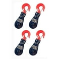 thumbnail image 2 of 4x Snatch Pulley Block 4 Ton Crane Tow 4.5" w Hook f 1/2" Wire Roll Back Wrecker, 2 of 11